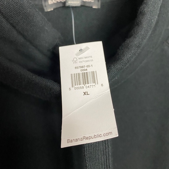 Banana Republic Pullover Black Sweatshirt Size XXL - Picture 5 of 7